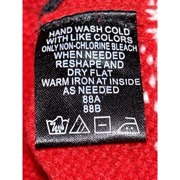 Planet & Company Sz MEDIUM Red Snowman Full Zip Sweater Plaid Collar EUC - Picture 10 of 10